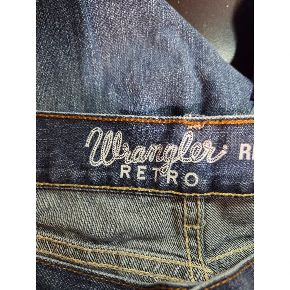 Wrangler Retro Relaxed Bootcut Jeans Mens 38x30 Medium Wash Denim Western